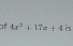 4x^2+17x+4 is