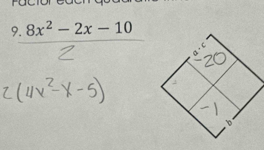 8x² − 2x − 10