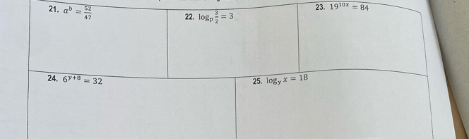 19^(10x)=84