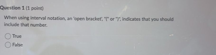 Solved: When using interval notation, an 'open bracket', ''('' or ...