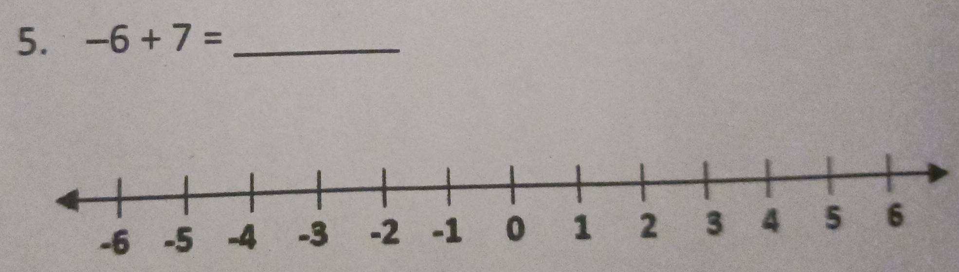 -6+7= _