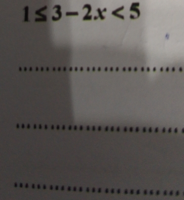 1≤ 3-2x<5</tex>