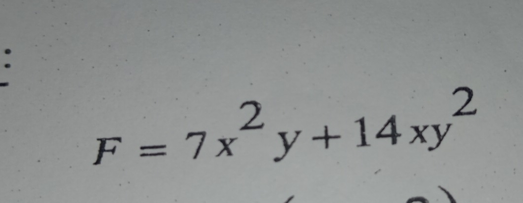 F=7x^2y+14xy^2