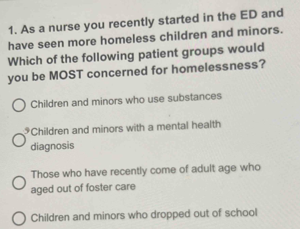 Solved: As a nurse you recently started in the ED and have seen more ...