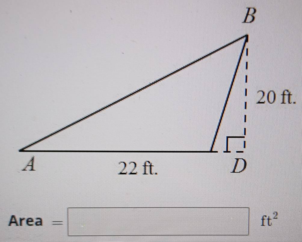 Area=□ ft^2