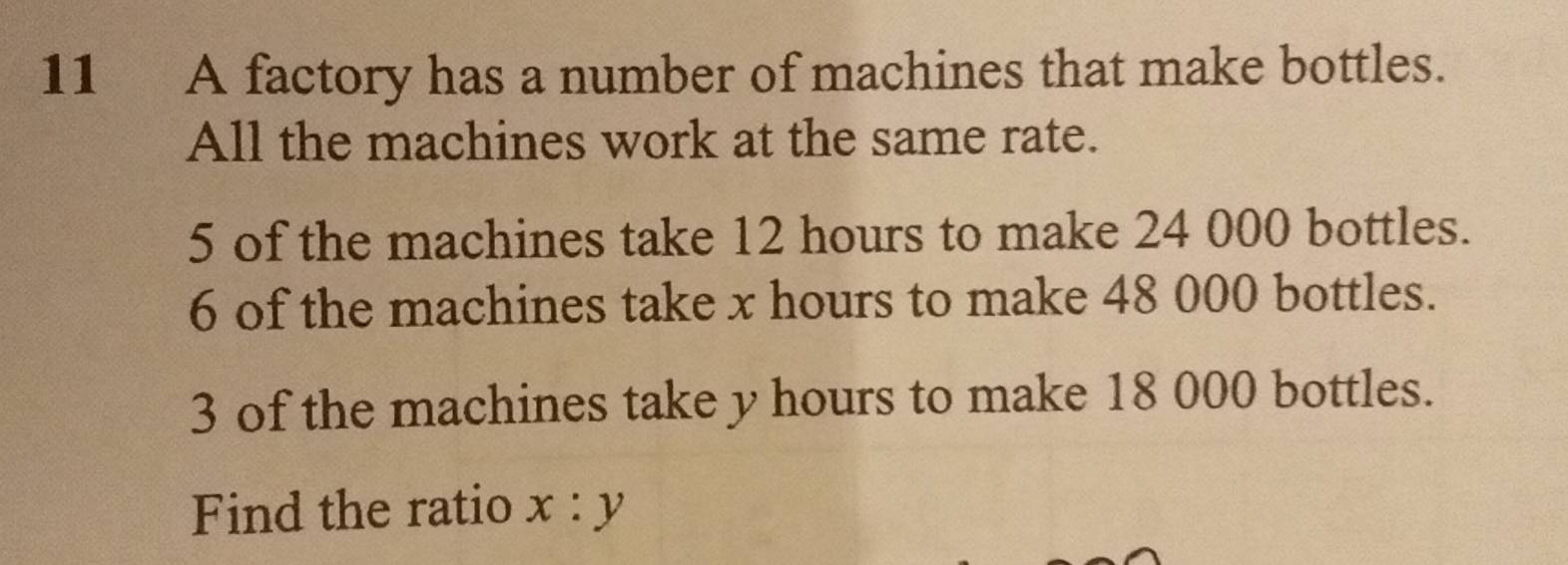 Solved: A factory has a number of machines that make bottles. All the ...