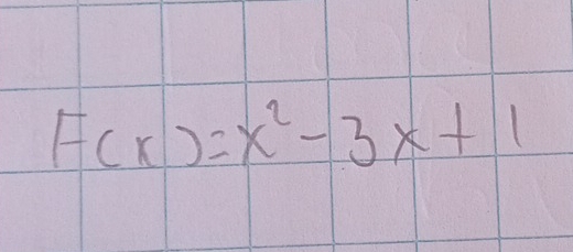 F(x)=x^2-3x+1