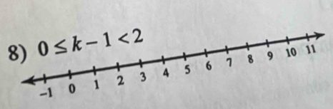 0≤ k-1<2</tex>