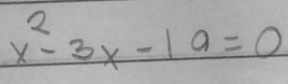 x^2-3x-1a=0