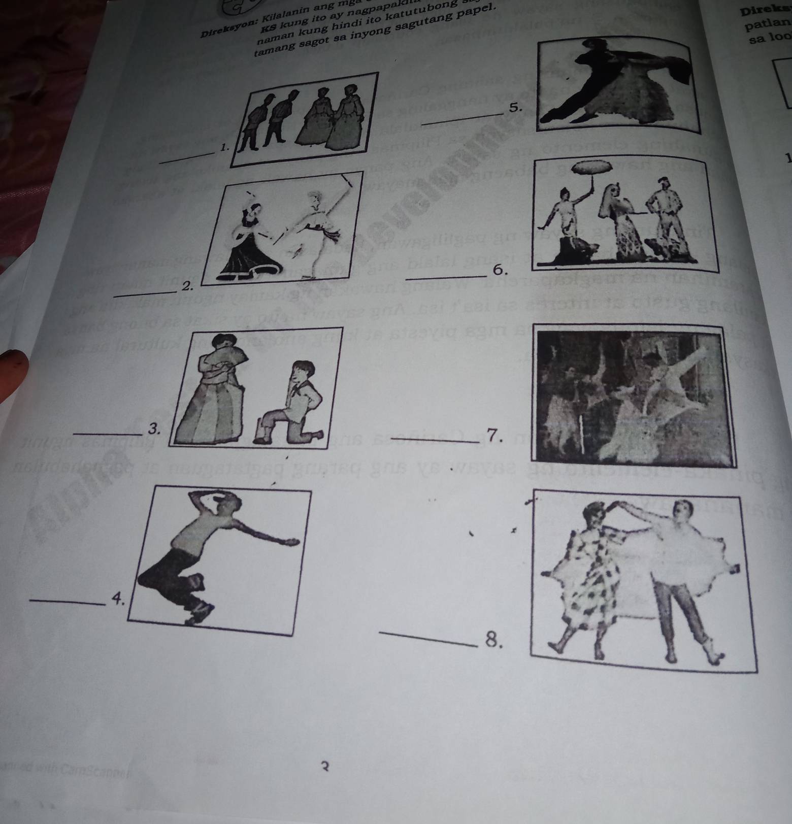 kS kung ito ay nagpapald 
Direksyon: Kilalanin ang mg 
patlan 
naman kung hindi ito katutubong . 
tamang sagot sa inyong sagutang papel. 
Direks 
sa loo 
_5 
_1. 
1 
_6. 
_2. 
_3 
_7. 
_ 
_ 
8.