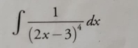 ∈t frac 1(2x-3)^4dx