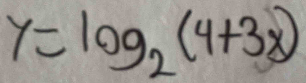 y=log _2(4+3x)