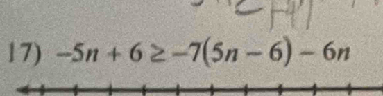 -5n+6≥ -7(5n-6)-6n