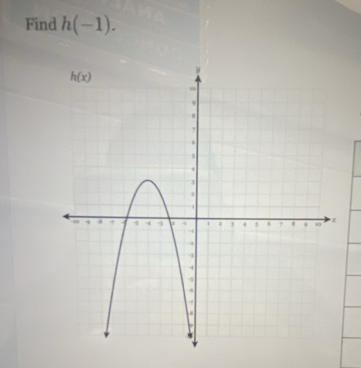 Find h(-1).