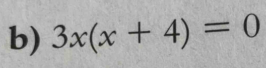 3x(x+4)=0