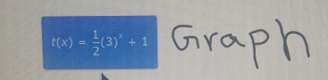 t(x)= 1/2 (3)^x+1