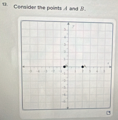 Consider the points A and B.