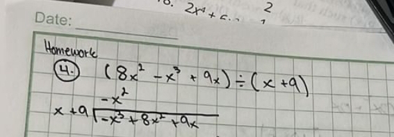 2x^4+c. 2 
Date: 
_ 
1