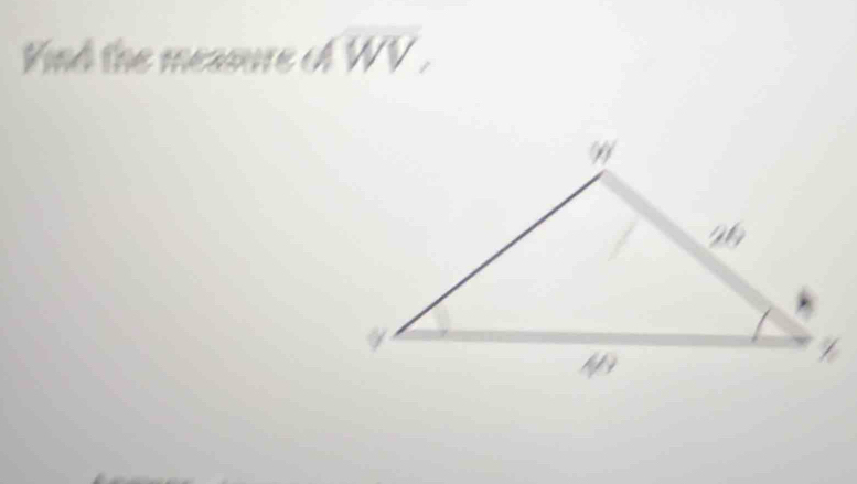 Find the measure ∠ Aoverline WV,