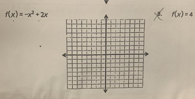 f(x)=-x^2+2x
8. f(x)=4