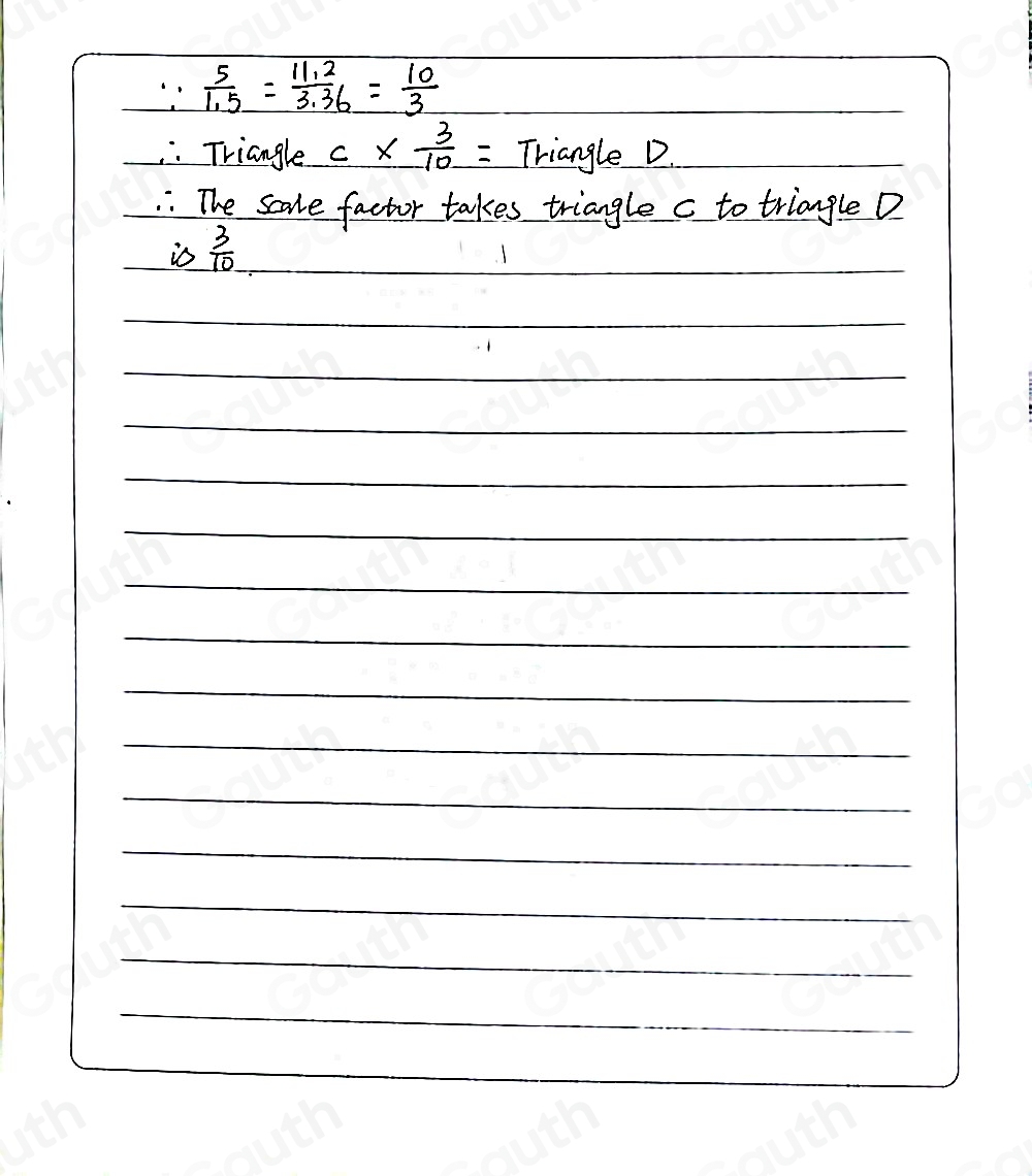 Solved: Triangle D is a scaled copy of triangle C. Triangle C Triangle ...