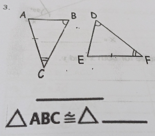 △ ABC≌ △ _