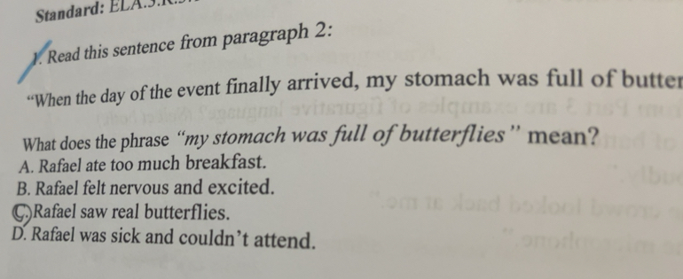 Solved: Standard: ELA.3.1 1. Read this sentence from paragraph 2: “When ...