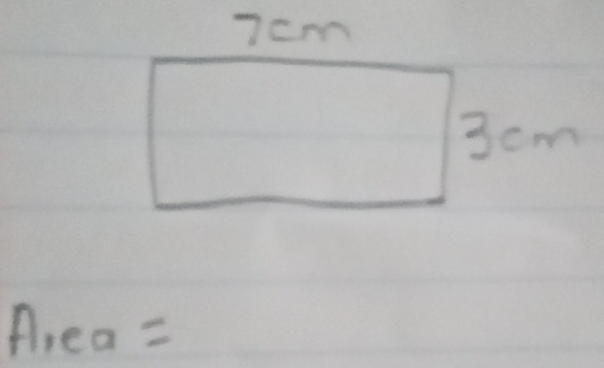 7cm
3cm
A,ea =