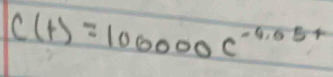 c(t)=100000c^(-4.05t)