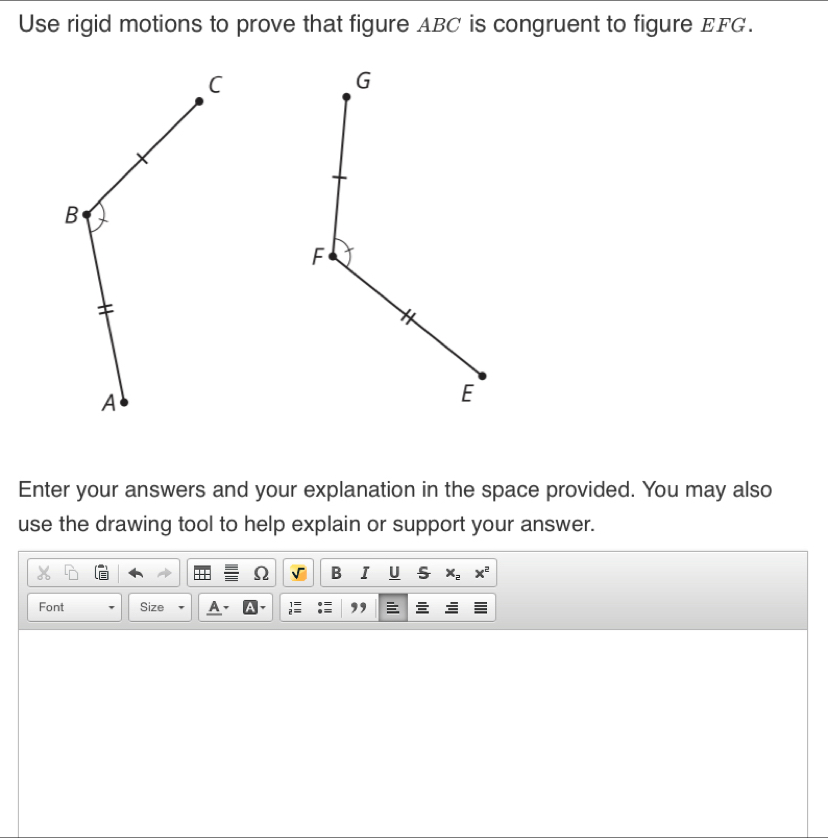 Solved: Use rigid motions to prove that figure ABC is congruent to ...