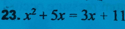 x^2+5x=3x+11