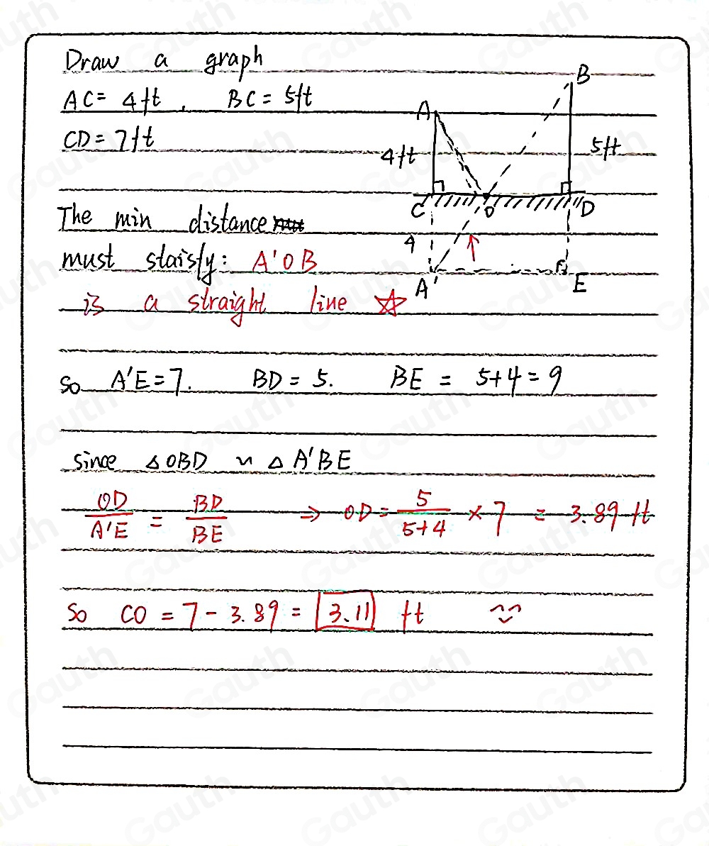 Solved: Question Two poles are connected by a wire that is also ...
