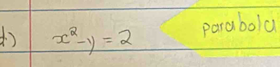 x^2-y=2
parabold