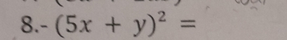 (5x+y)^2=