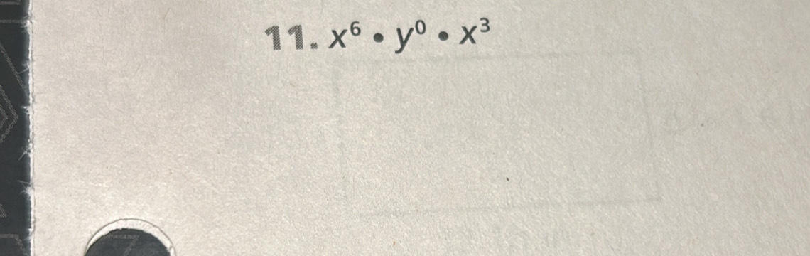 x^6· y^0· x^3