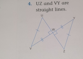 UZ and VY are 
straight lines.