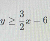 y≥  3/2 x-6