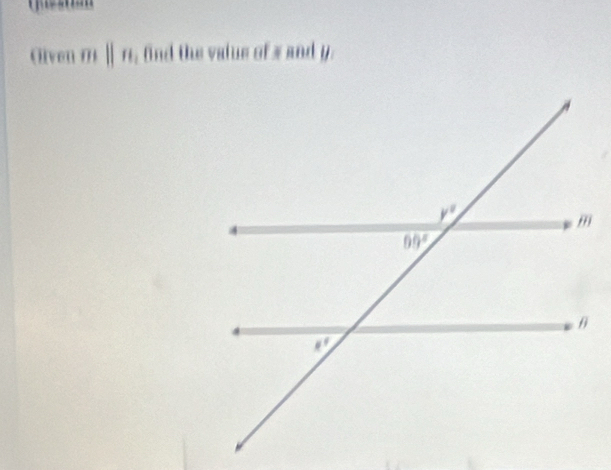 Oiven m Ⅱ r, find the value of s and y.