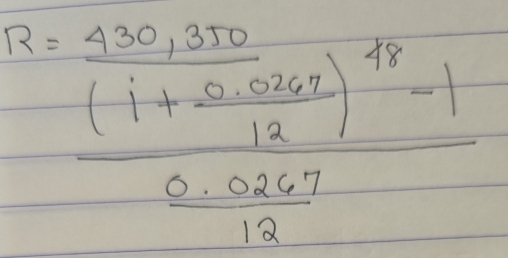 frac Prfrac 4W_1/2+ (0.096)/12 )^-r-1 (0.0267)/12 