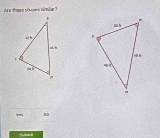 Are these shapes similar?
yes 00
_
_
Sulen