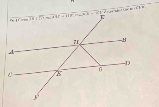 determine the m∠ GHK.