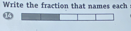 Write the fraction that names each
14