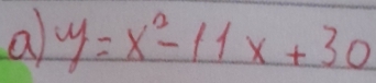 a y=x^2-11x+30