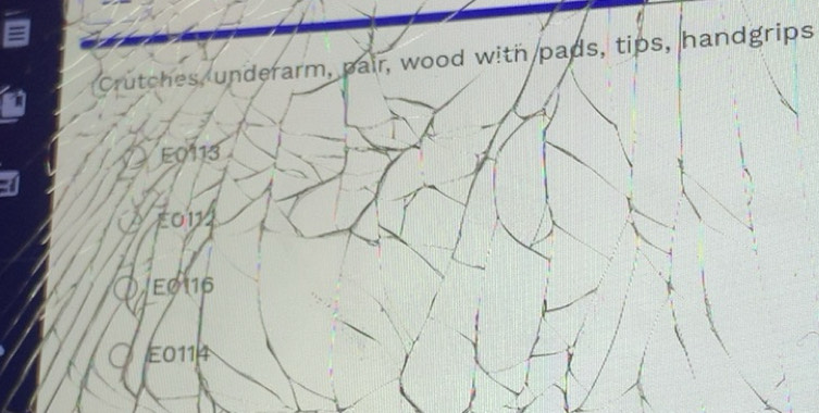 Solved: Crutches, underarm, pair, wood with pads, tips, handgrips E0113 ...
