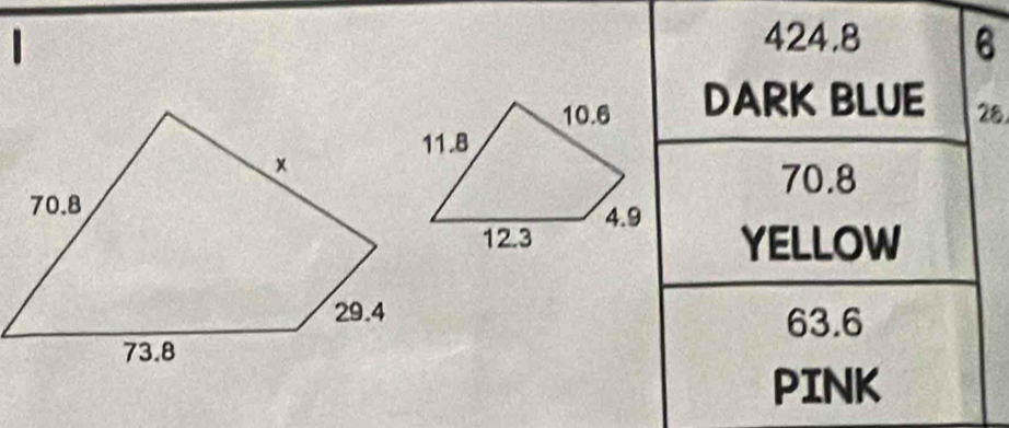 424.8 6
DARK BLUE
28
70.8
YELLOW
63.6
PINK