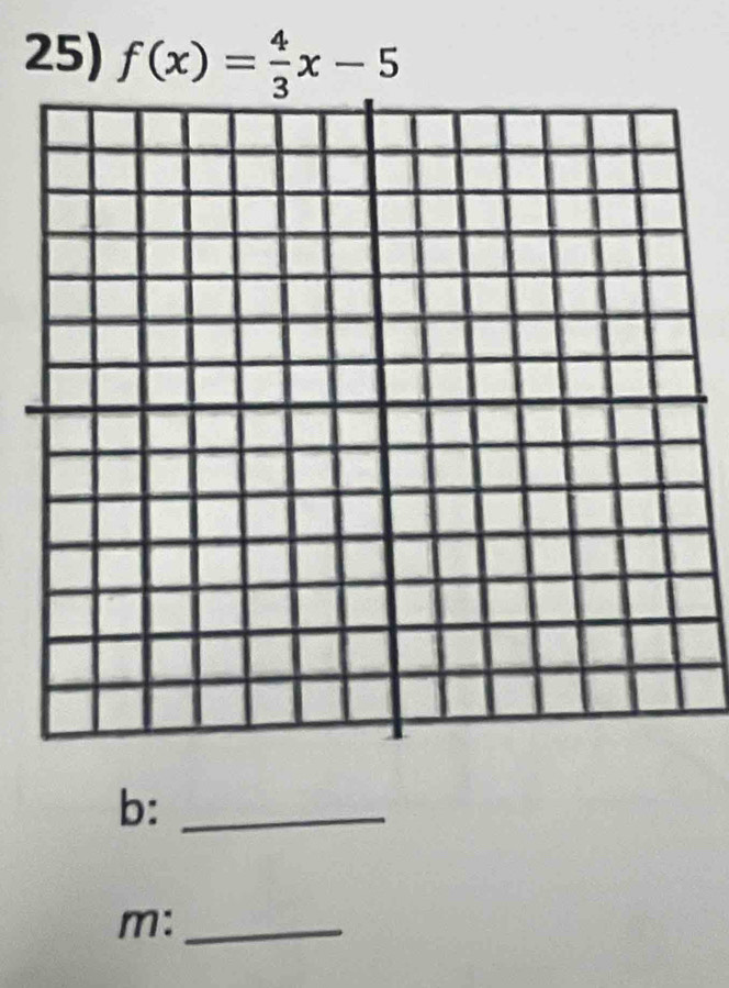 f(x)= 4/3 x-5
b:_ 
m:_