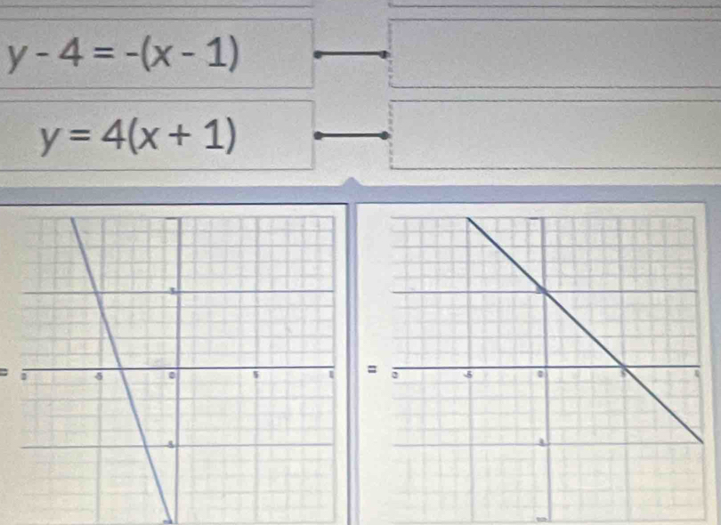 y-4=-(x-1)
y=4(x+1)
=