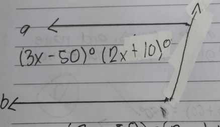 9
(3x-50)^circ (2x+10)^circ 
be