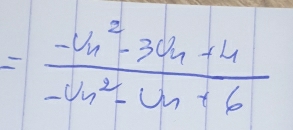 =frac -U^2_n-3U_n+4-Un^2-Un+6