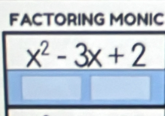 FACTORING MONIC